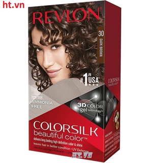 Thuốc nhuộm tóc số 30 nâu sẫm revlon colorsilk, 100% chính hãng