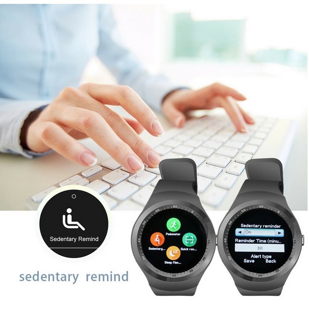 Đồng hồ thông minh Smartwatch Y1 Đen Bluetooth có khe cắm sim độc lập mới