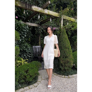 Đầm sơ mi ren somi dài d361w tinfour - toulouse dress