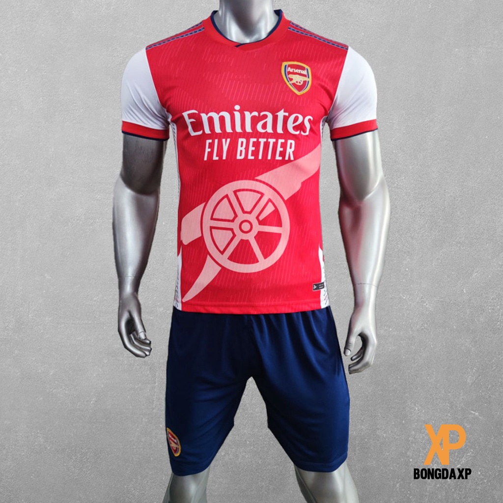 Quần áo bóng đá, đồ đá banh CLB Arsenall Đỏ FANMADE Vải thun lạnh cao cấp