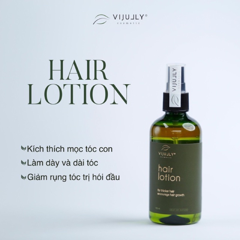 xịt tinh chất  vỏ bưởi hairlotion vijujly  100mlnchai nhựa màu xanh  ngăn rụng tóc và kích thích mọc tóc con làm dầy tóc