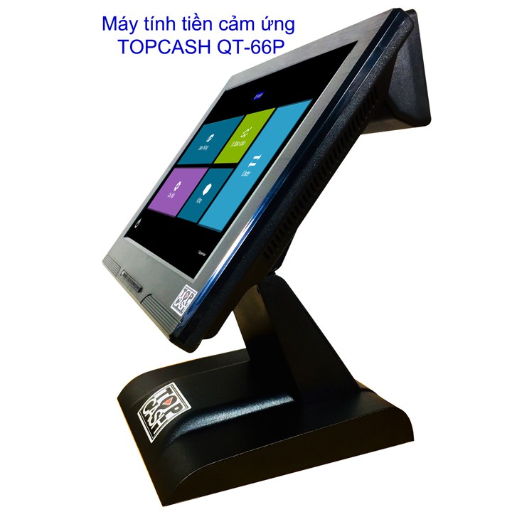 Bộ máy tính tiền cảm ứng TOPCASH POS QT-66P có sẵn phần mềm bán hàng 25 năm và máy in bill in hóa đơn - Hàng chính hãng