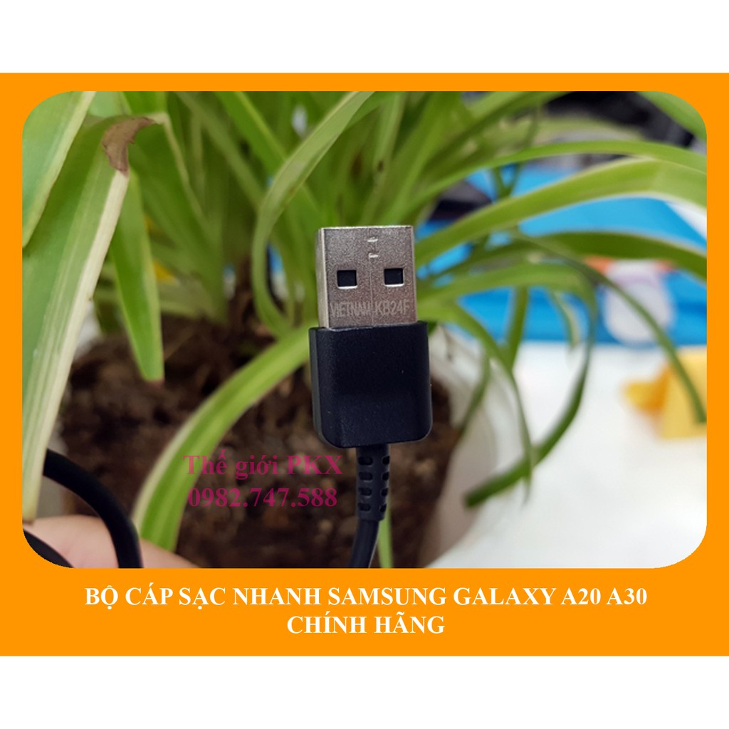 [Mã ELORDER5 giảm 10k đơn 20k] Bộ củ sạc nhanh Samsung A20 A30 chính hãng A205 A305