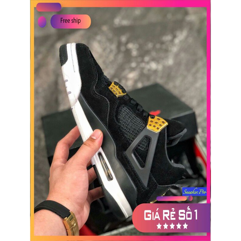 Ảnh thật Giày thể thao AIR JORDAN 4 Retro Pure money đen cho nam và nữ siêu đẹp !!! . : : : : ✔️