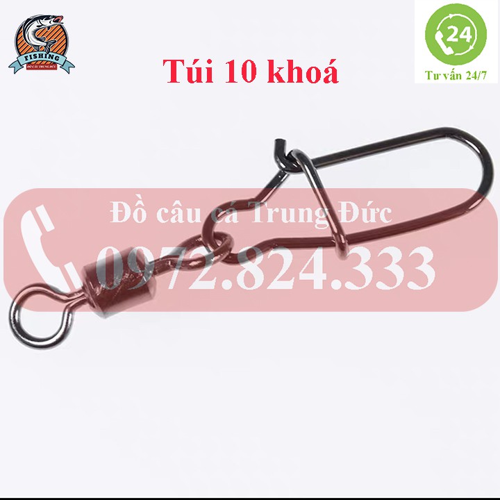 Khoá link câu cá, khoá link câu lure móc mồi giả hình chữ U