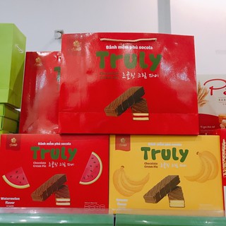 bánh mềm phủ socola vị chuối, vị dưa hấu TruLy Anko 300G