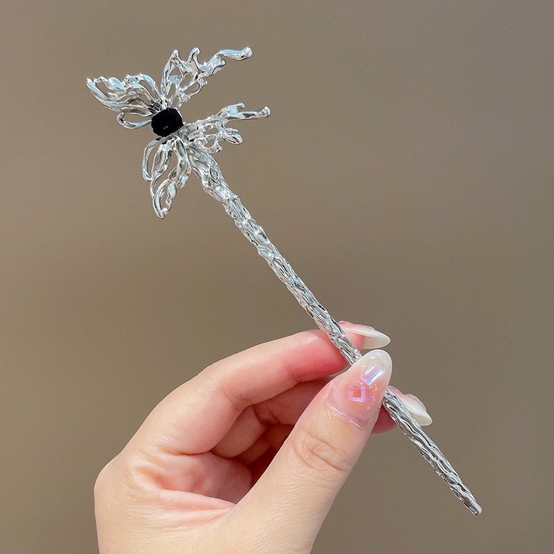 Kẹp Tóc Hình Bướm Bằng Kim Loại Phong Cách Retro Hàn Quốc