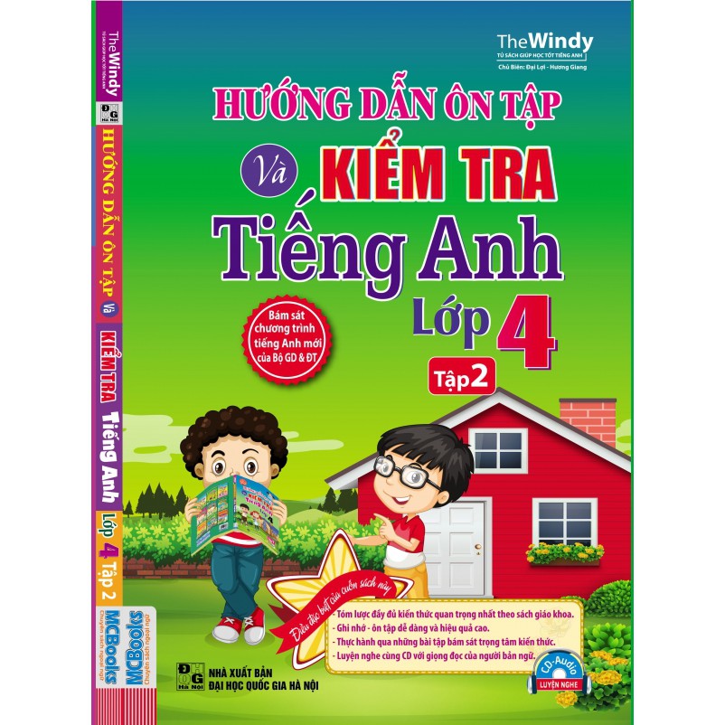 Sách - Hướng Dẫn Ôn Tập Và Kiểm Tra Tiếng Anh Lớp 4 Tập 2 (Kèm Cd)