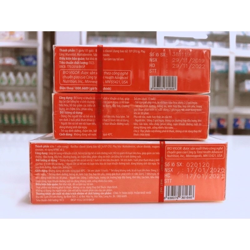 Men vi sinh Bio ViGor giảm rối loạn tiêu hóa, đầy hơi, chướng bụng, ăn khó tiêu - CN124