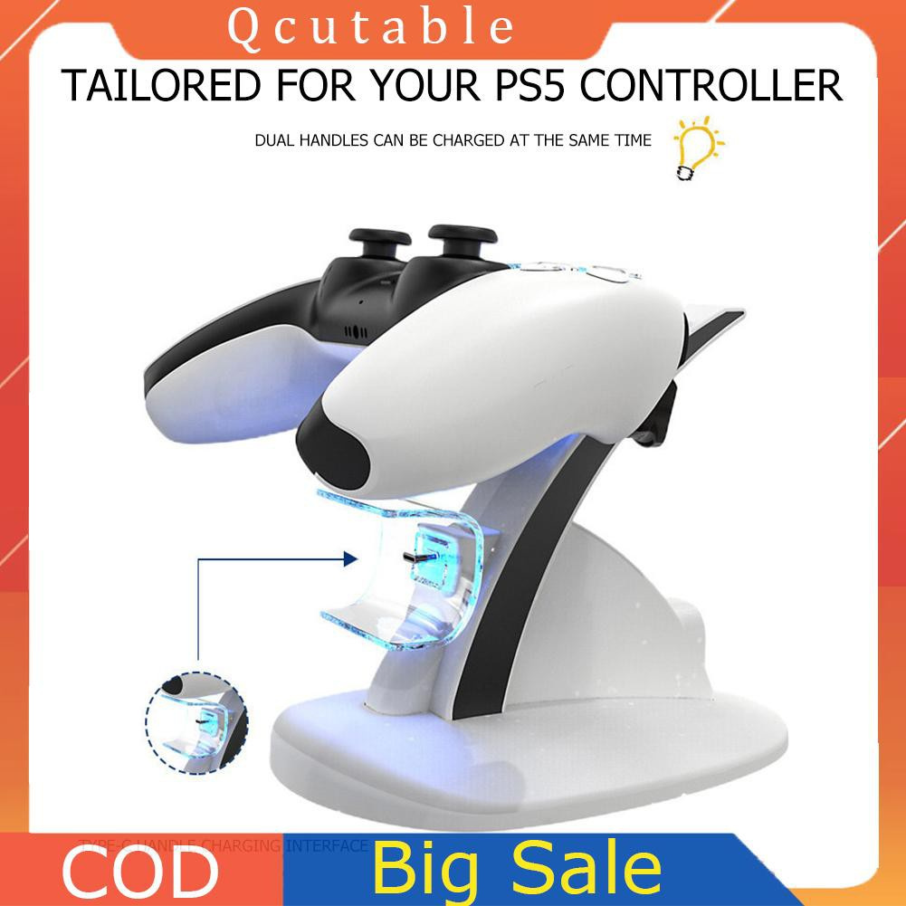 Đế Sạc Kép Không Dây Hbp-253 Có Đèn Cho Ps5