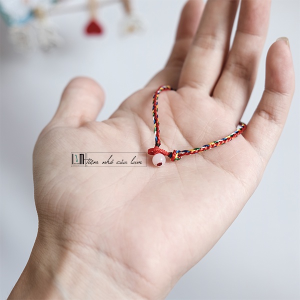Vòng tay Ngũ sắc bình an CÓ SIZE, vòng handmade chỉ ngũ sắc may mắn, vòng đôi nam nữ