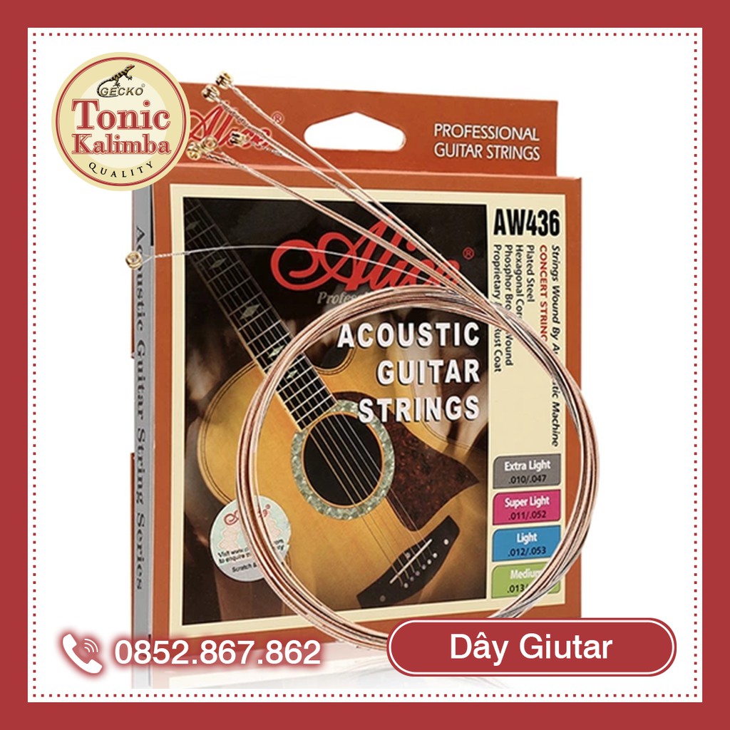 Dây dự phòng đàn Guitar Dây đàn guitar dây đàn guitar,dây đàn guitar acoustic,Bộ 6 dây đàn guitar Acoustic Alice AW436