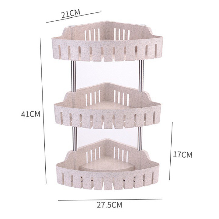 Kệ Góc Nhà Tắm 3 Tầng Bằng Nhựa Để Đồ Đa Năng Thông Minh