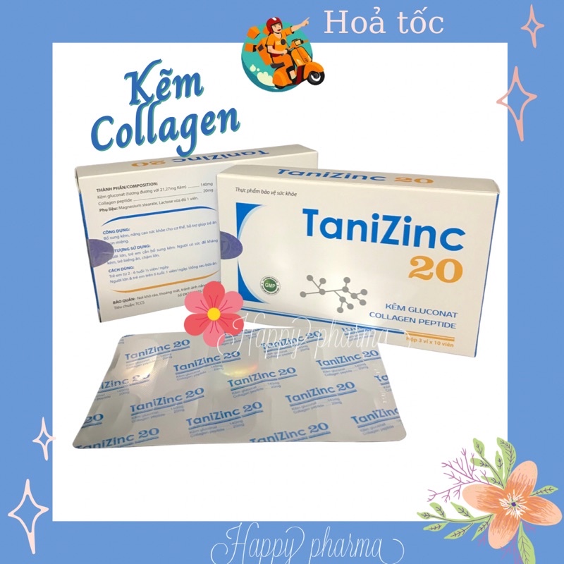 TaniZinc Bổ sung Kẽm và collagen