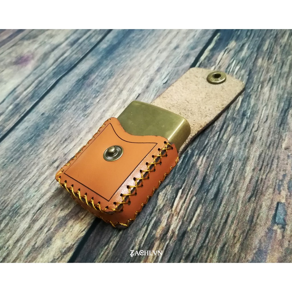 Bao da zippo, bao đựng zippo, bao zippo da bò handmade - Zachi ZP222