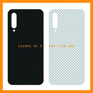 Decal dán lưng xiaomi mi 8/ mi 8 lite/ mi 8 se/ mi 8 pro/ mi 9/ mi 9 se/ mi 9t vân carbon 3d