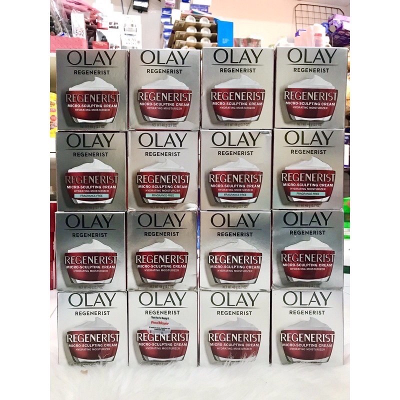 [Hàng Mỹ]Kem dưỡng ẩm chống lão hóa Olay Regenerist Micro-Sculpting Cream Face Moisturizer 48g