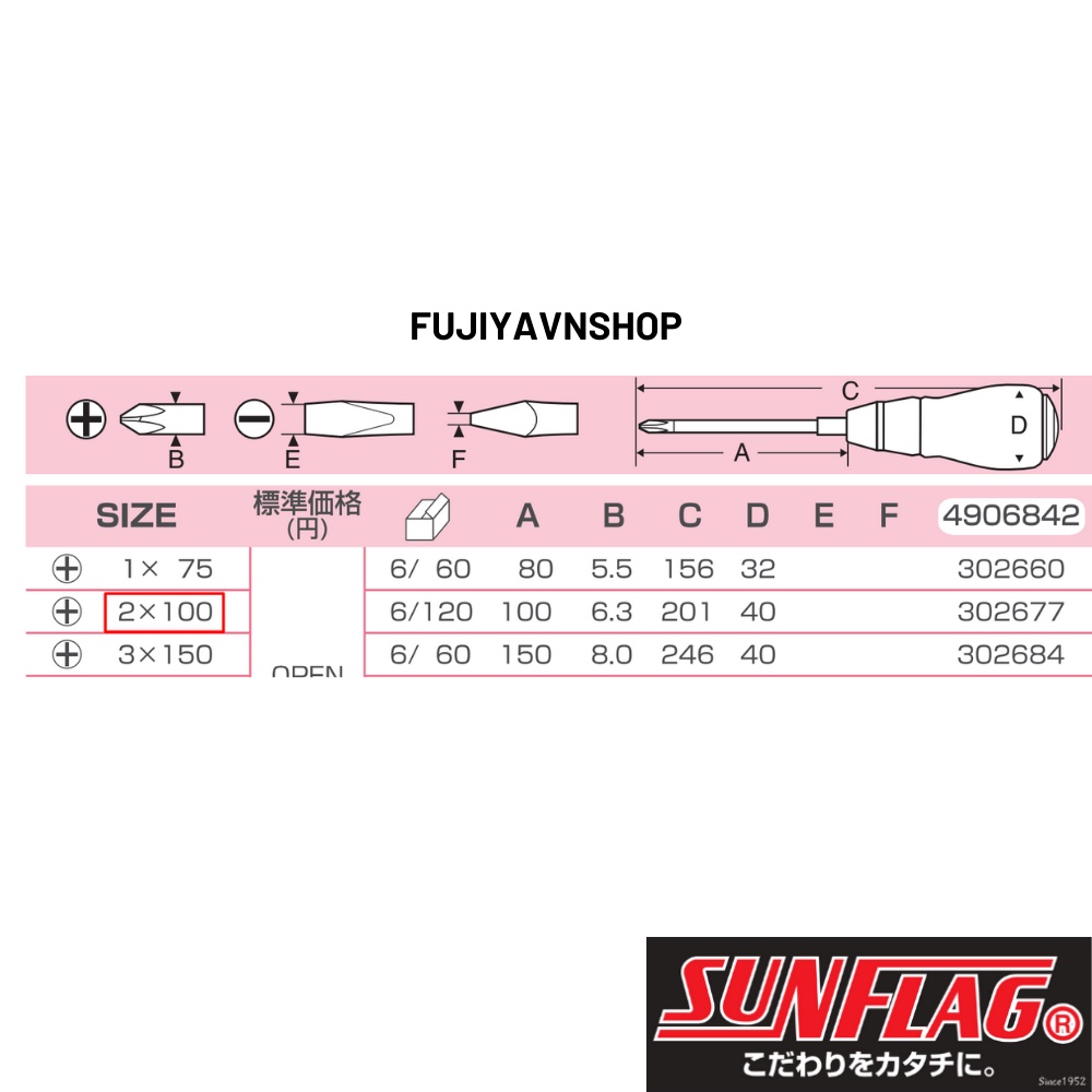 Tuốc nơ vít Sunflag 3370