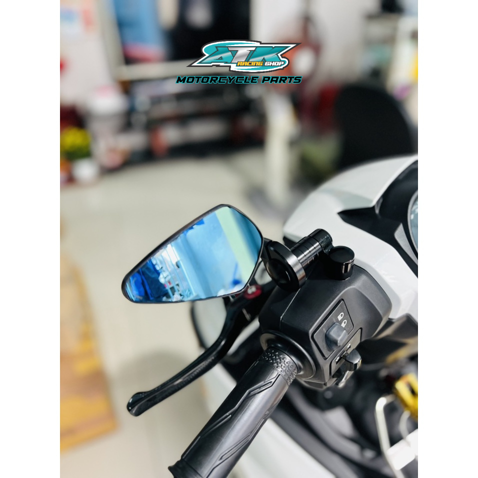 Gương xe máy Motogadget  Gương xe máy M.View chân Cnc Cao Cấp thiết kế hình chiếc lá nhỏ gọn sắc sảo , tinh tế khi bắ