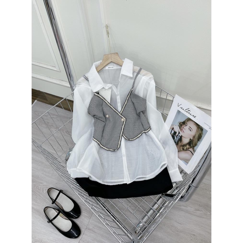 [ 𝐅𝐑𝐄𝐄 𝐒𝐇𝐈𝐏 ] SET SƠ MI GILE 3 MÓN KÈM CHÂN VÁY NGẮNDN630