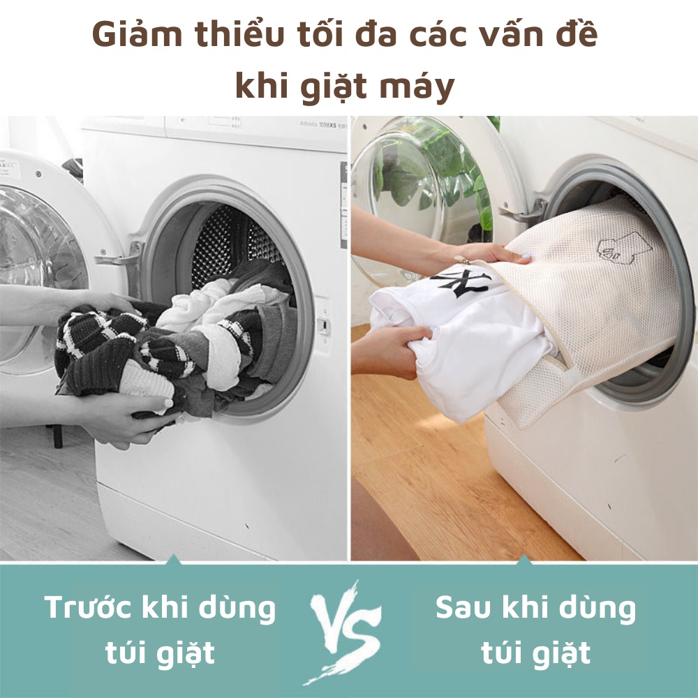 Túi Giặt Quần Áo Đồ Lót 3 Lớp GOCI  Cho Máy Giặt Có Khóa, Túi Giặt 3 Lớp Hình thêu Phân Loại Tiện Lợi