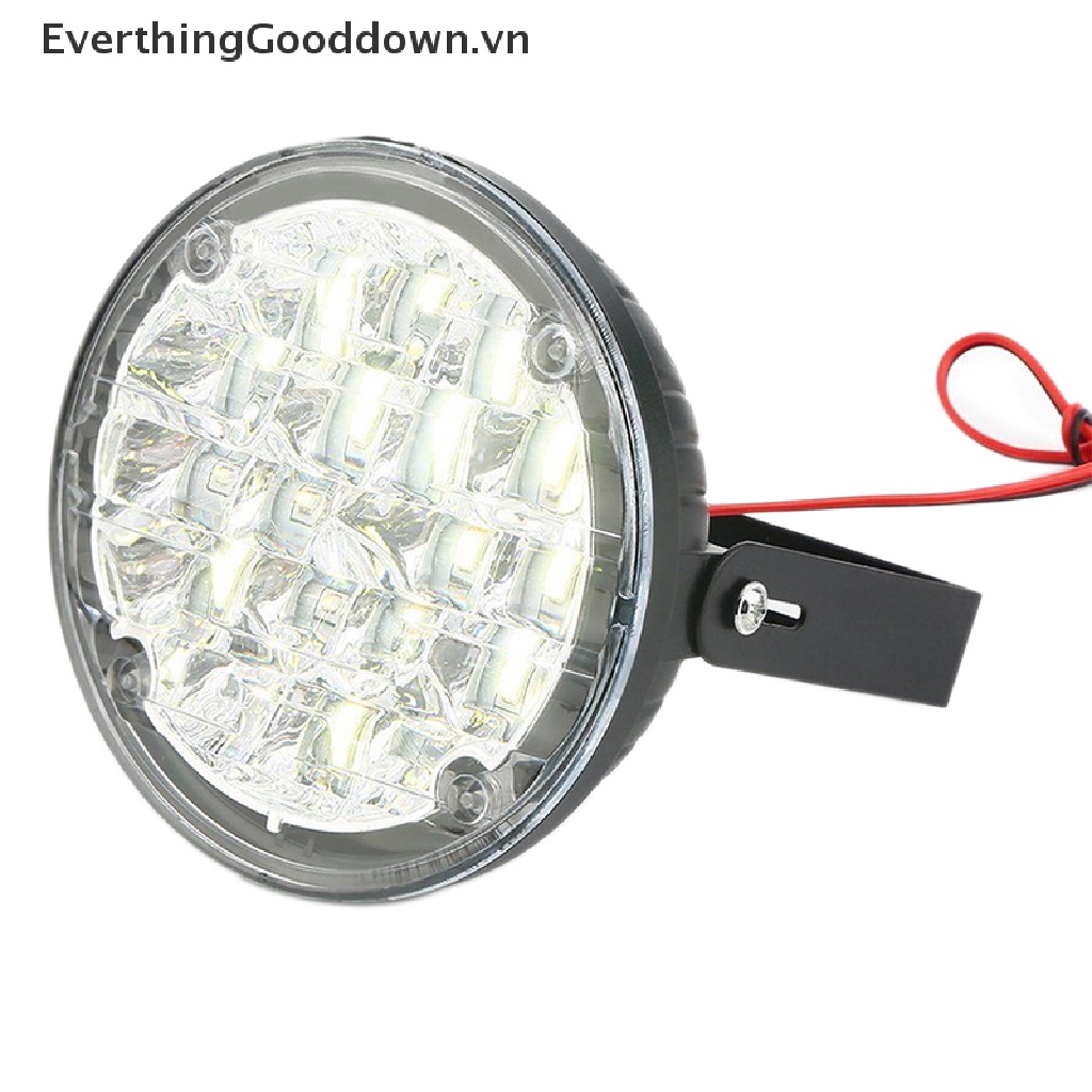 Bộ 2 Đèn Led Tròn 12V 18 Bóng Phá Sương Mù Ánh Sáng Trắng Chạy Ban Ngày Cho Xe Hơi