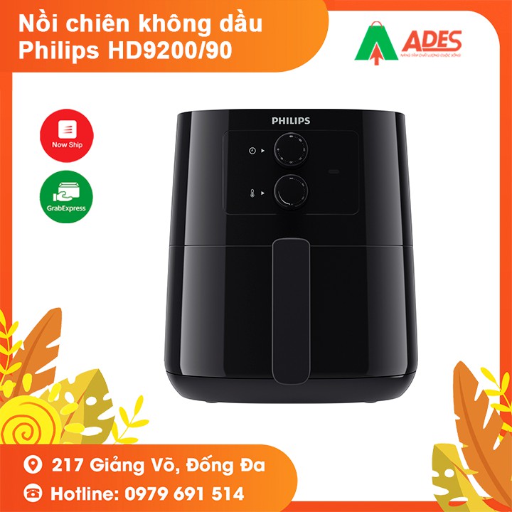 [Mã 154ELSALE2 giảm 7% đơn 300K] Nồi chiên không dầu Philips HD9200/90 - Hàng chính hãng - bảo hành 2 năm