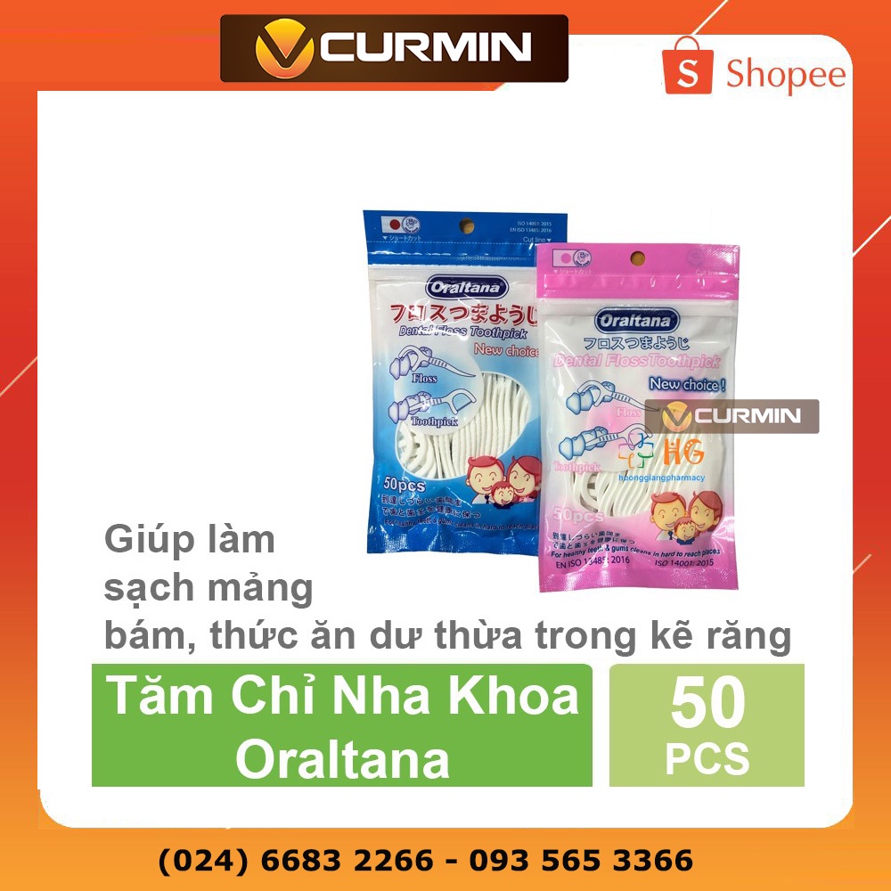 Tăm chỉ nha khoa Oraltana (Gói 50 PCS)