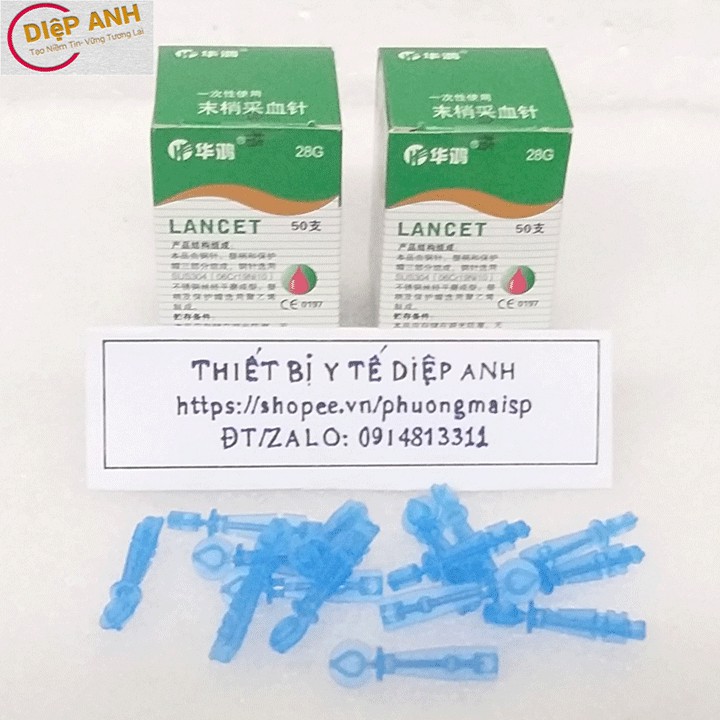 02 hộp que thử tiểu đường LANCET