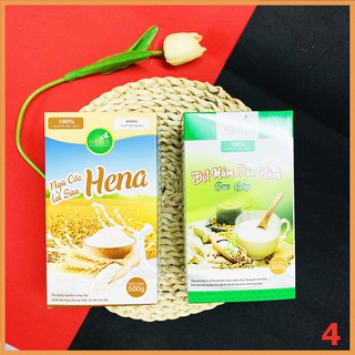 [Combo Mẹ Sau Sinh] Ngũ Cốc Lợi Sữa + Mầm Đậu Nành Tăng Vòng 1 HENA 500G [Giúp Sữa Về Nhiều Săn Chắc Vòng 1]