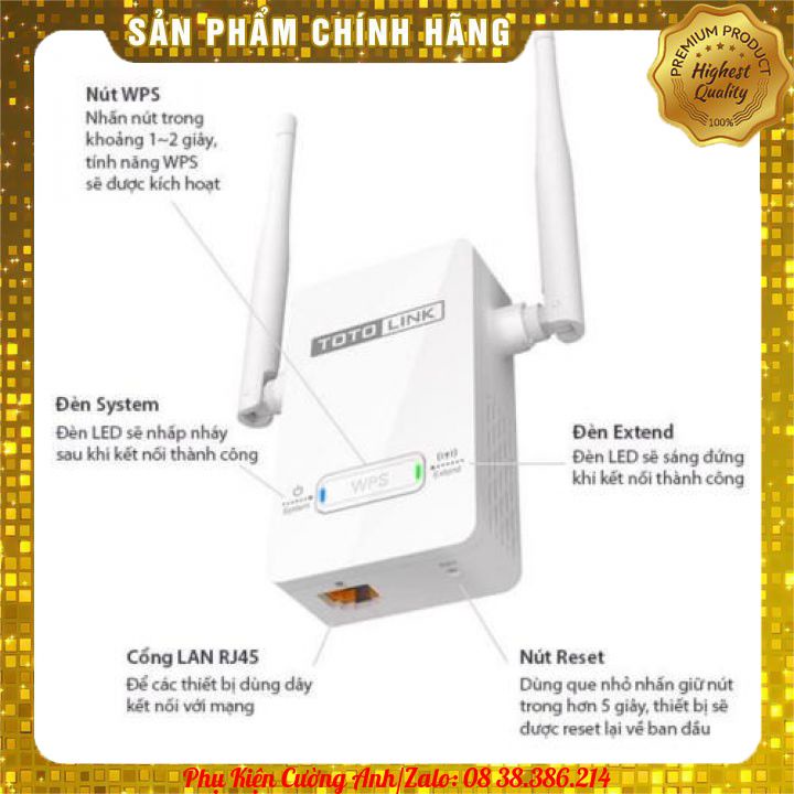 Thiết bị kích sóng Wifi TOTO LINK-EX200 – Hàng chính hãng - Gía tốt