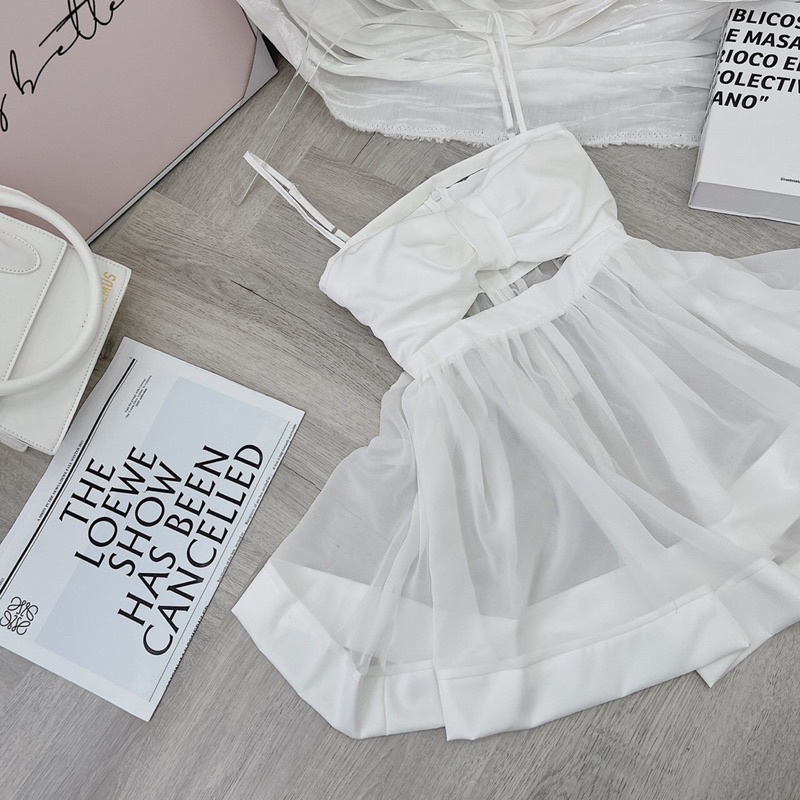 SÉT ÁO 2S NGỰC NHÚN NƠ XOÈ VOAN + SHORT