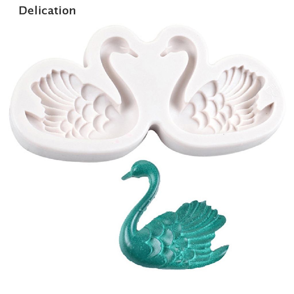 Khuôn silicone ELEBUY tạo hình thiên nga tự làm kẹo mềm bánh xà phòng tiện lợi