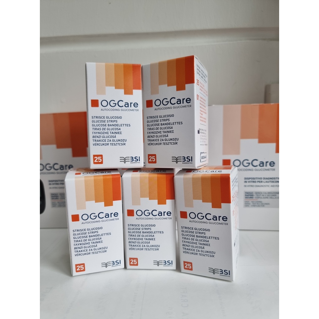 Que thử đường huyết OGcare  - Hộp 25 que - Hộp 50 que - HSD 2 năm