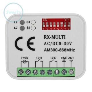 Bộ Điều Khiển Từ Xa 2 Kênh 300-868mhz Cho Cửa Ga-Ra