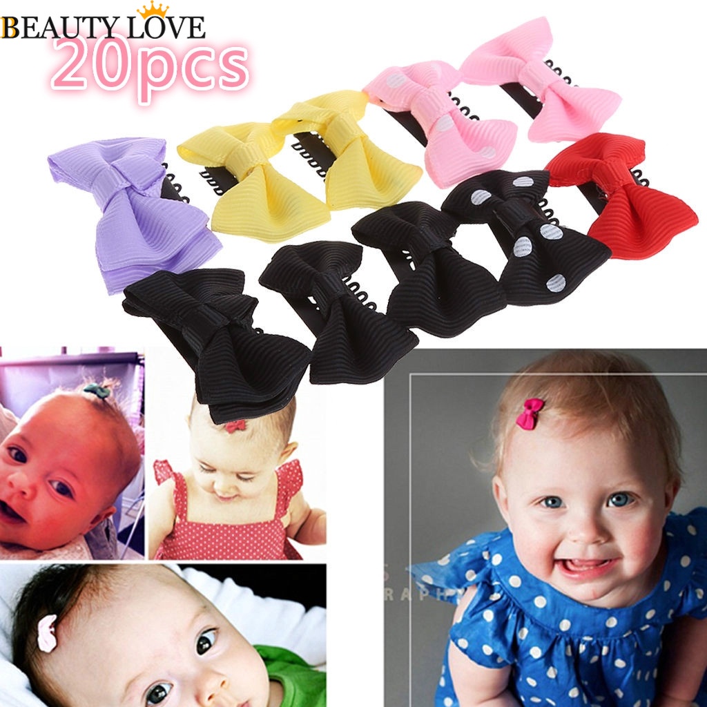 Set 20 KẹP Nơ NhiềU MàU Dễ Thương Cho Bé GáI