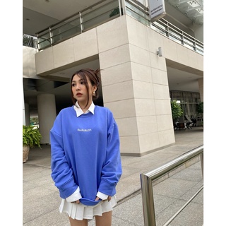 Áo nỉ tay dài Logo Basic - Blue*violet