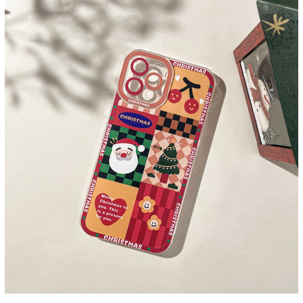 Ốp Điện Thoại TPU Chống Sốc In Hình Ông Già Noel Cho IPhone11 12Pro 12Promax 12mini 11PRO Max 13 13PRO Max Xs Max XR 7 8 Plus