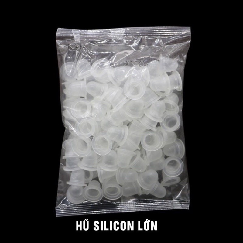 Chum Silicon Và Hũ Nhựa Đựng Mực Phun Xăm
