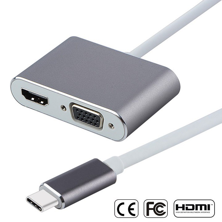 Cáp chuyển đổi USB Type C sang HDMI và VGA