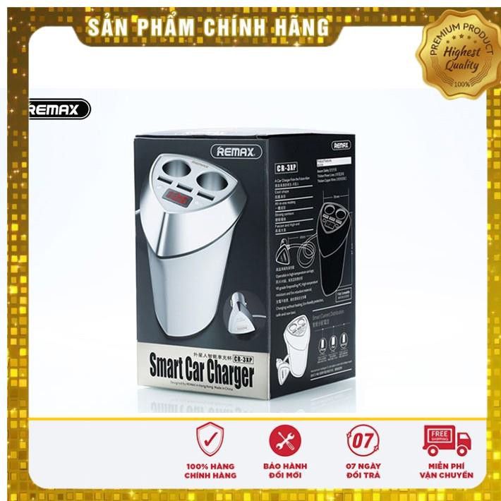 Bộ sạc đa năng trên ô tô 3 cổng USB Remax CR-3XP 💖 HÀNG CHÍNH HÃNG 💖