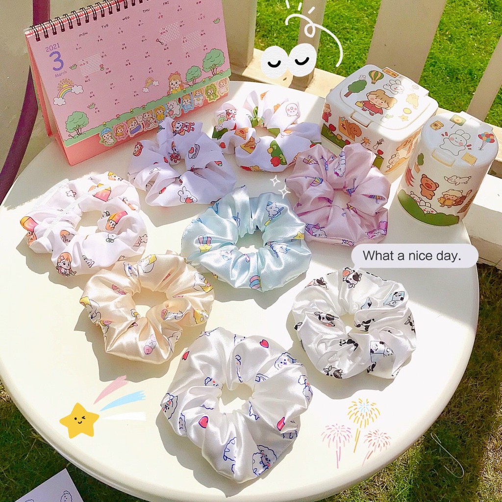 Sỉ Scrunchies cột tóc dễ thương