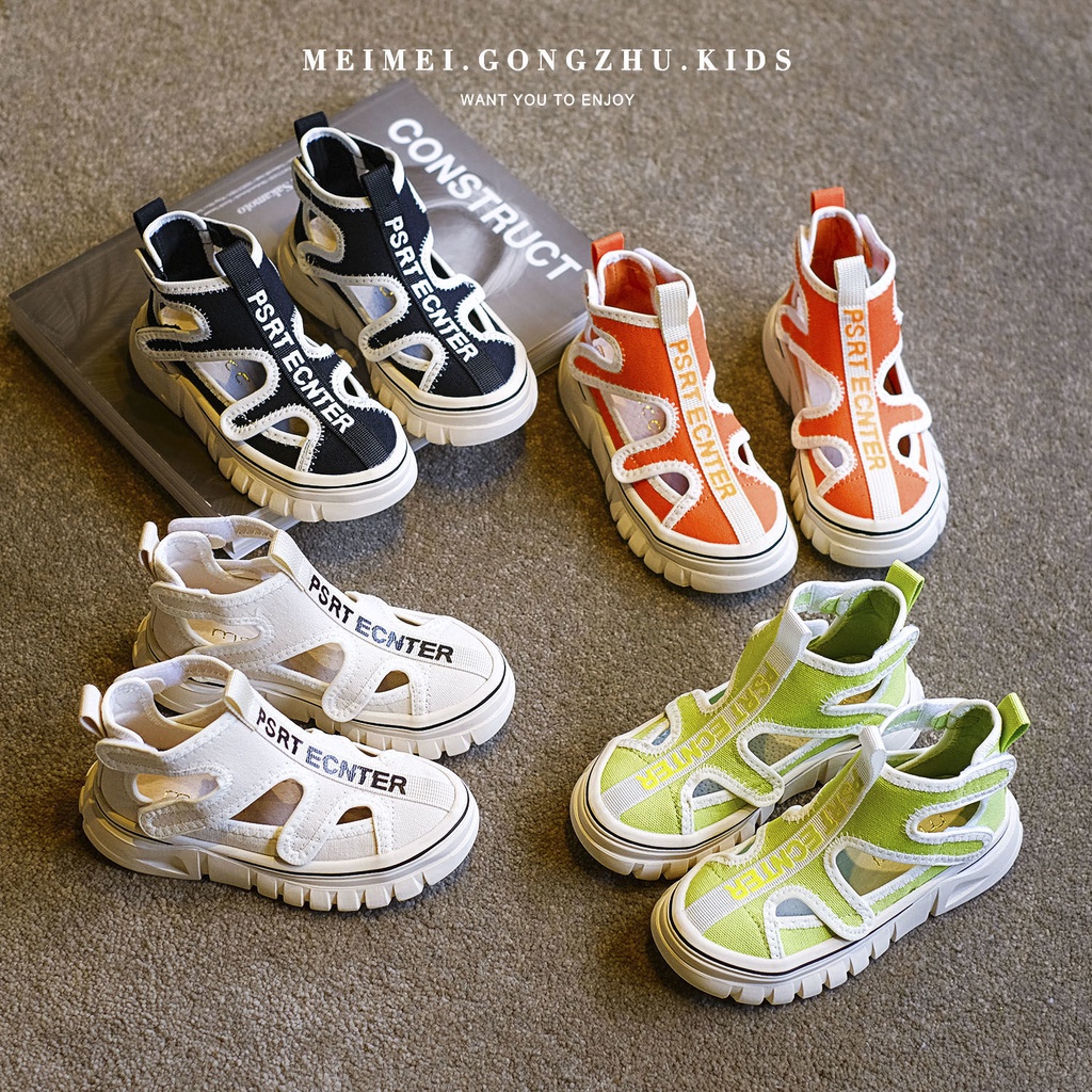 [Hàng Mới Về] Giày Sandal Thể Thao Thoáng Khí Thoải Mái Mùa Hè Có Lỗ Thoáng Khí Cho Bé Trai / Bé Gái 5 Tuổi