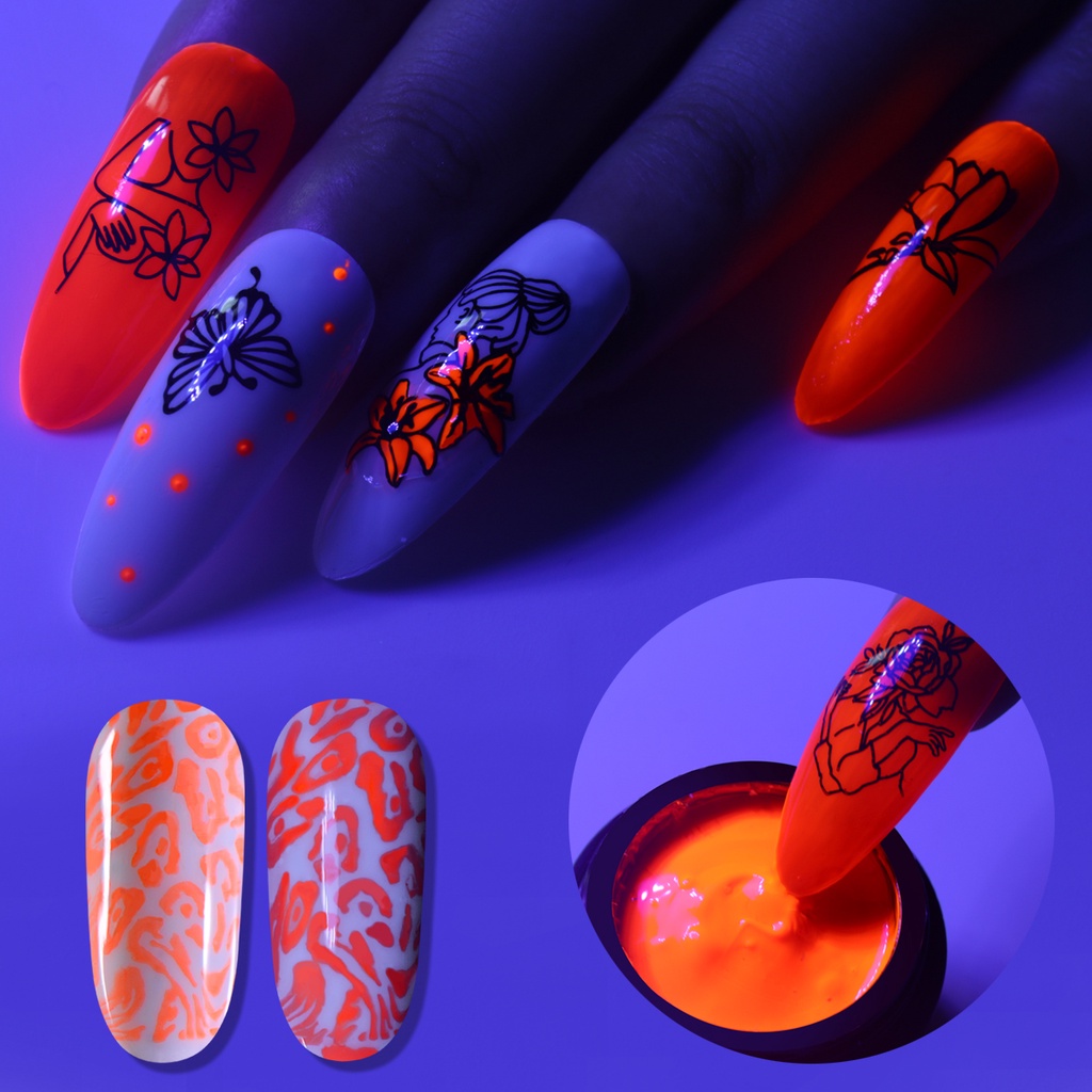 [Hàng mới về] Gel sơn móng màu neon phát sáng độc đáo cá tính 5ml