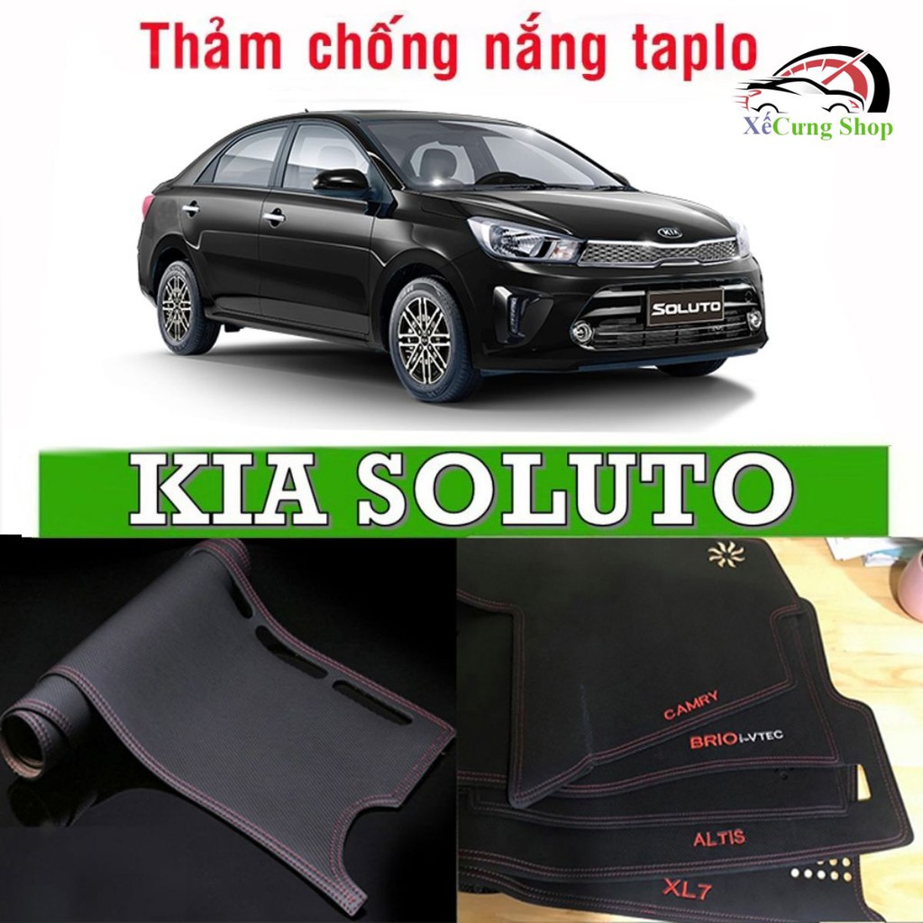 Thảm taplo Kia Soluto - da vân carbon cao cấp