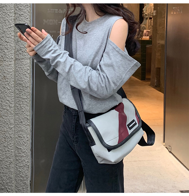 SUXI Áo thun tay dài rớt vai màu trơn thời trang mùa thu trẻ trung cá tính cho nữ