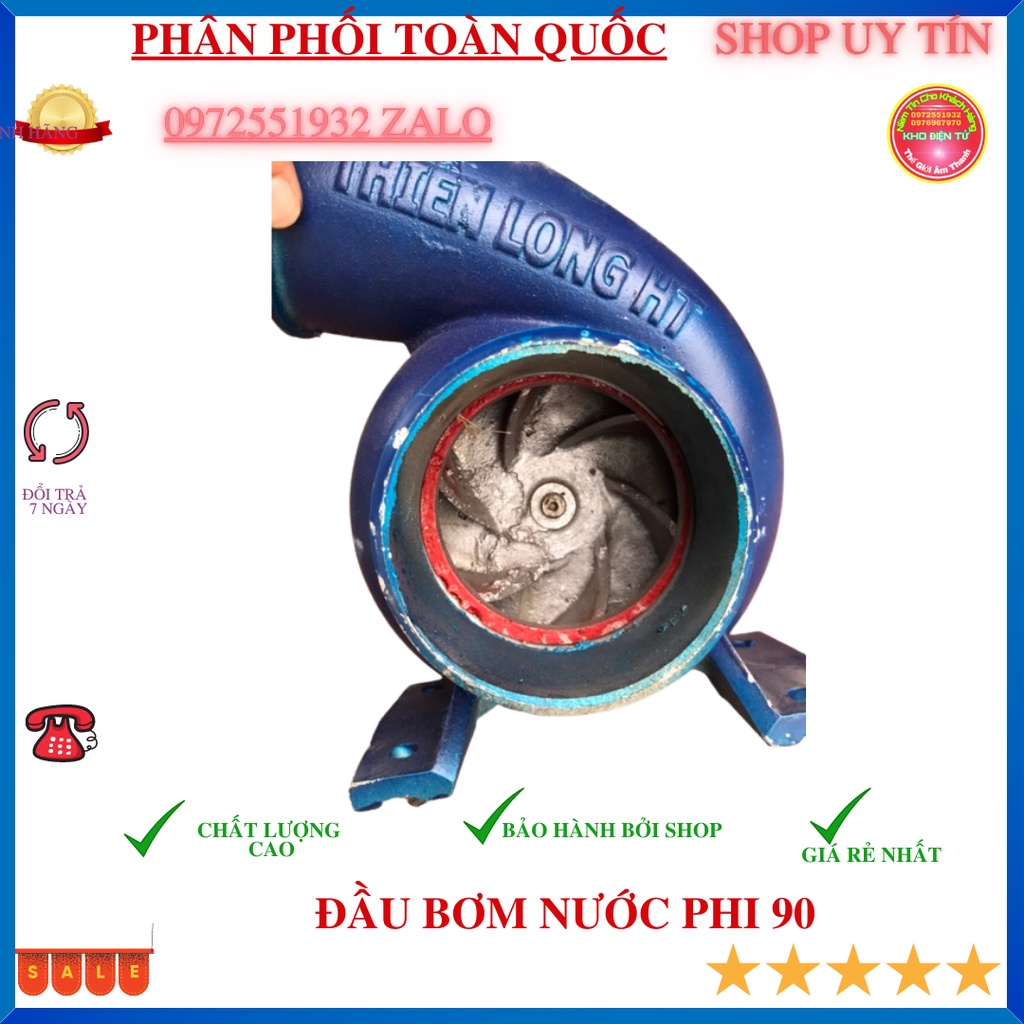 Bộ đấu bơm sên  90 cho máy  1.5KW đến 2.2KW, đầu nổ
