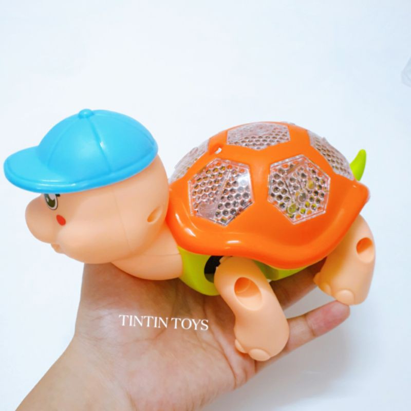 [ĐÈN-NHẠC-Di chuyển] Đồ chơi chú rùa dễ thương