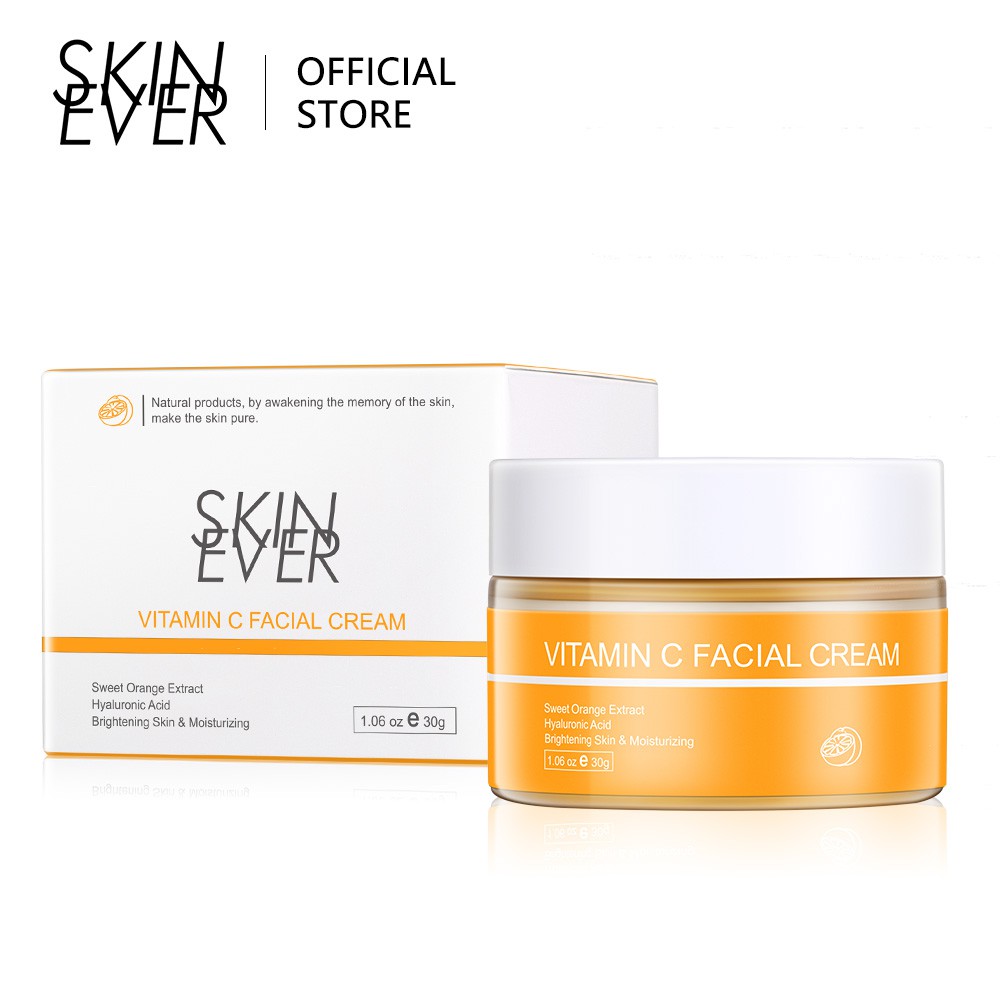 Set 2 SKIN EVER Món Kem Và Tinh Chất Vitamin C Skin Ever Làm Trắng Và Chăm Sóc Da Cao Cấp