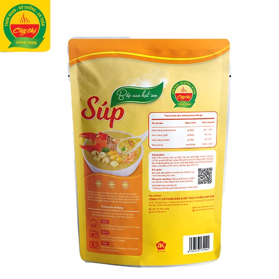 Súp Bắp Cua Hạt Sen - Thương Hiệu Cây Thị - Mở gói ăn ngay 260g